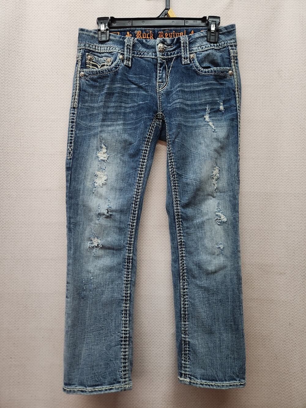Rock Revival Distressed Straight Leg Jeans